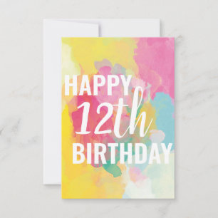 Feliz 12ª tarjeta de cumpleaños ("Gradientes de ac