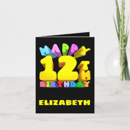 Feliz 12.ª tarjeta de cumpleaños