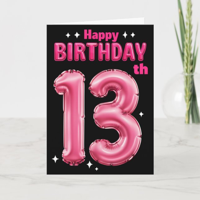 Feliz 13.ª tarjeta de cumpleaños (Anverso)