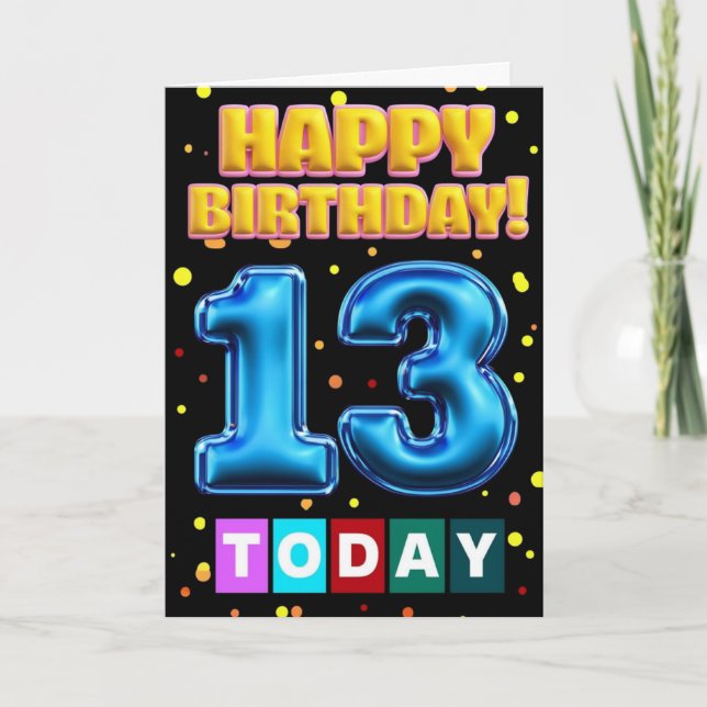 Feliz 13.ª tarjeta de cumpleaños (Anverso)