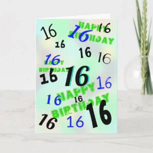 Feliz 16ª tarjeta de cumpleaños