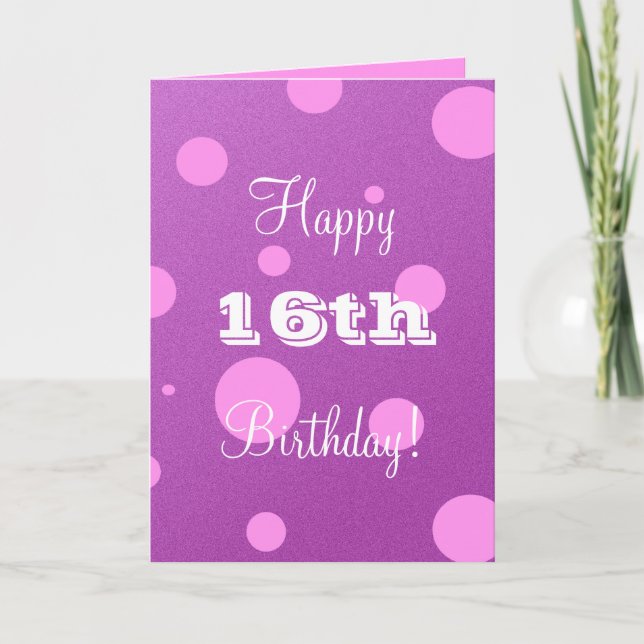 Feliz 16ª tarjeta de cumpleaños para Chica (Anverso)