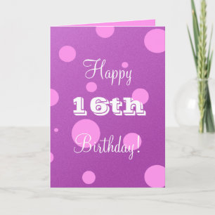 Feliz 16ª tarjeta de cumpleaños para Chica