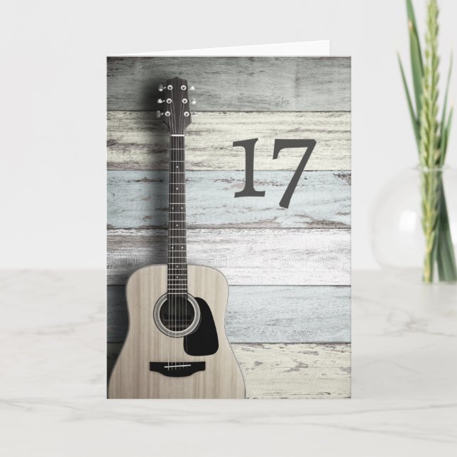 Feliz 17 cumpleaños a la tarjeta de felicitación d (Anverso)
