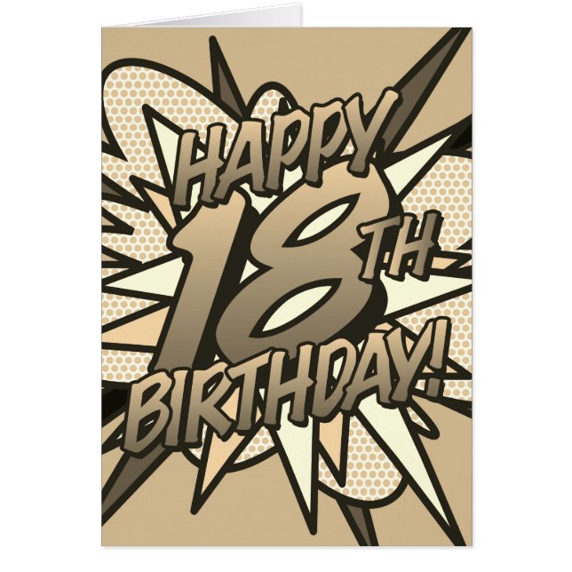FELIZ 18º CUMPLEAÑOS Libro de historietas Pop Art  (Frente)