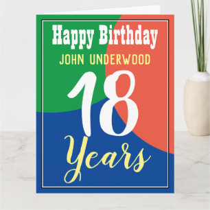 Feliz 18.ª tarjeta de cumpleaños