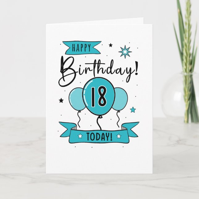 Feliz 18.ª tarjeta de cumpleaños (Anverso)