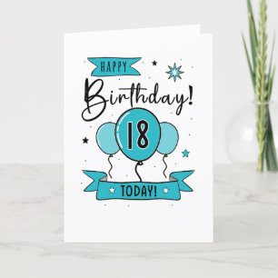 Feliz 18.ª tarjeta de cumpleaños