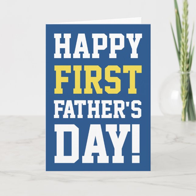 Feliz 1er Día del Padre Tarjeta de felicitación pa (Anverso)