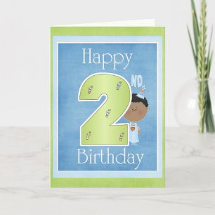 Feliz 2º cumpleaños diseño de tarjetas de felicita