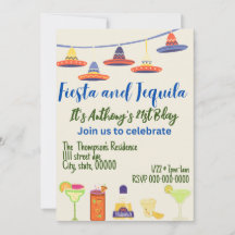Feliz 21ª invitación para Personalizar de cumpleañ
