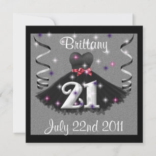 Feliz 21° cumpleaños invitaciones a Chicas