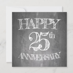 Feliz 25º aniversario en pizarra