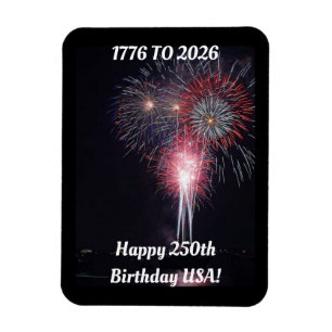 Feliz 250 cumpleaños USA Imán