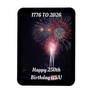 Feliz 250 cumpleaños USA Imán
