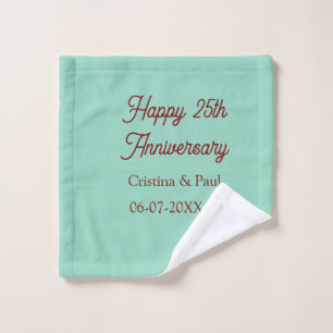 Feliz 25 aniversario boho retró pastel verde malva