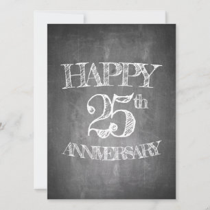 Feliz 25 aniversario en pizarra