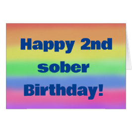 Feliz 2.ª tarjeta de cumpleaños sobria