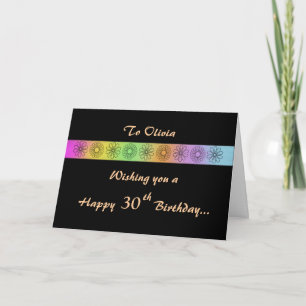 Feliz 30.ª tarjeta de cumpleaños de Personalizable