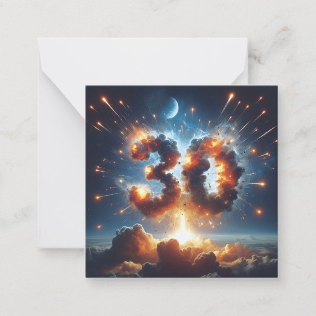 Feliz 30.ª Tarjeta de felicitación B-Day (Anverso)