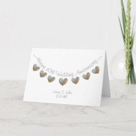 Feliz 30° Aniversario Boda de la tarjeta de perlas