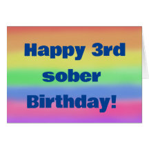 Feliz 3 cumpleaños sobrio