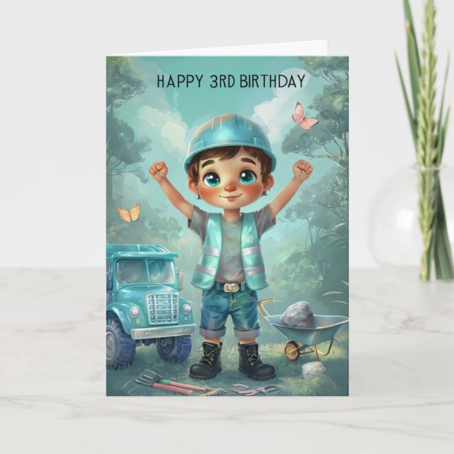 Feliz 3 cumpleaños, tarjeta (Anverso)