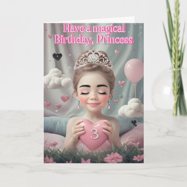 Feliz 3 cumpleaños, tarjeta (Anverso)