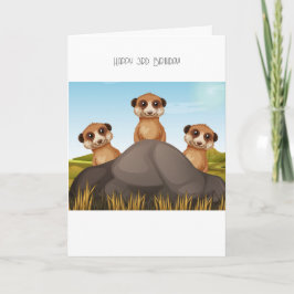 Feliz 3 cumpleaños, tarjeta