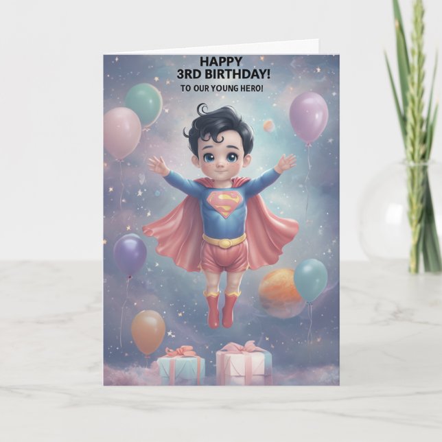 Feliz 3 cumpleaños, tarjeta (Anverso)