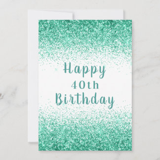 Feliz 40.ª tarjeta de cumpleaños de tipografía ver