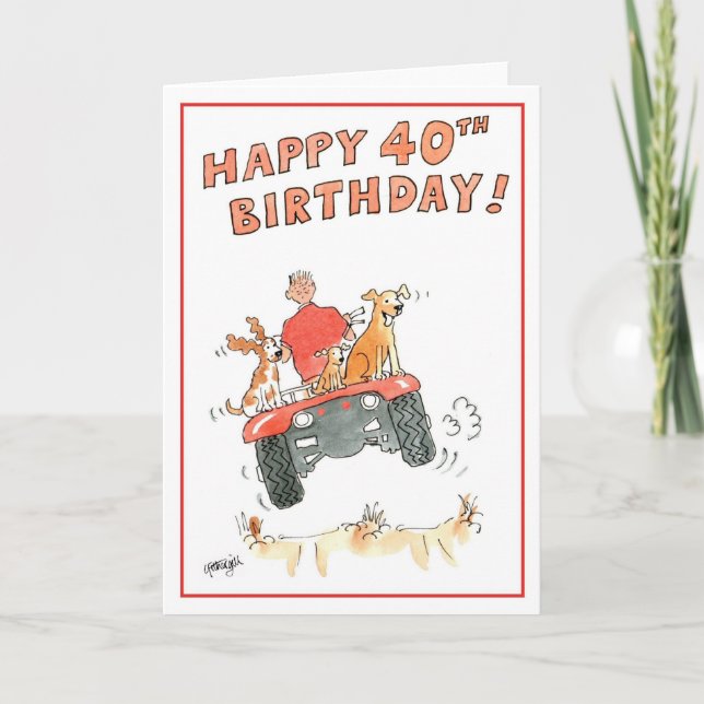 Feliz 40.ª tarjeta de felicitación de cumpleaños (Anverso)