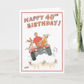 Feliz 40.ª tarjeta de felicitación de cumpleaños