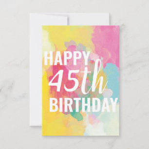 Feliz 45ª Tarjeta de Cumpleaños ("Gradientes de Ac