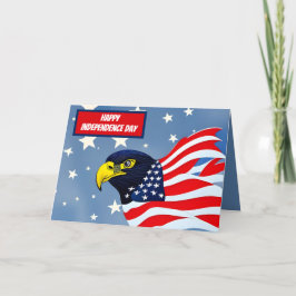 Feliz 4 de julio, águila, postal vintage