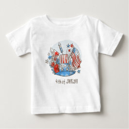 Feliz 4 de julio, bebé camiseta