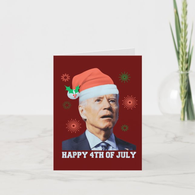 Feliz 4 de julio Biden Navidad Sombrero Divertido  (Anverso)