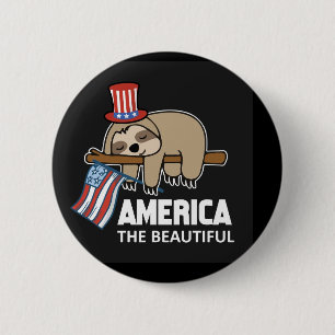 Feliz 4 de julio botón de pereza