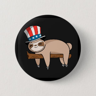 Feliz 4 de julio botón de pereza