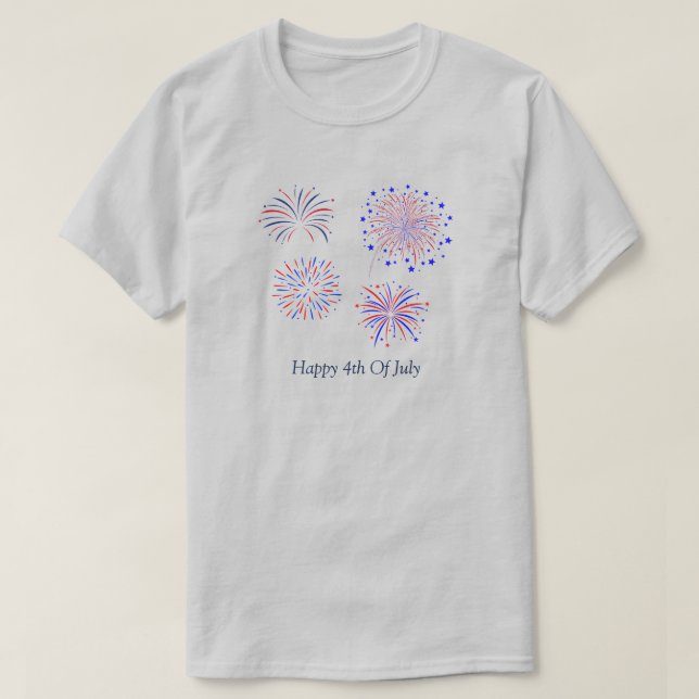 Feliz 4 De Julio Camiseta (Diseño del anverso)