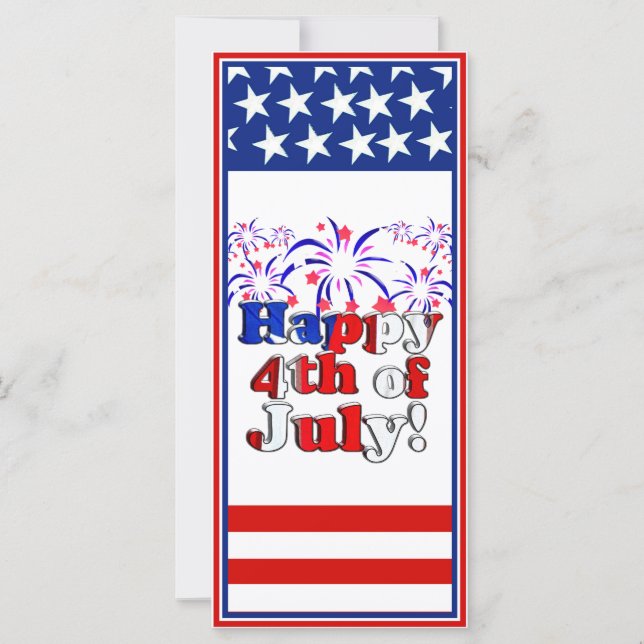 Feliz 4 de julio con fuegos artificiales (Anverso)