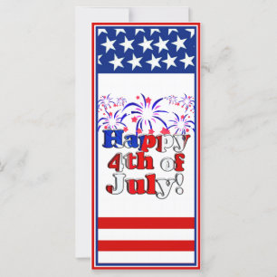 Feliz 4 de julio con fuegos artificiales