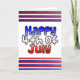 Feliz 4 de julio con tarjeta