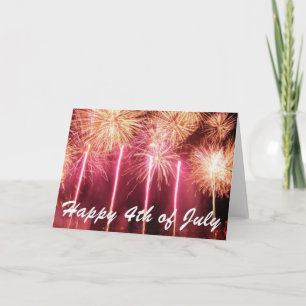 Feliz 4 de julio con tarjeta de felicitación