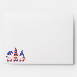 Feliz 4 de julio de gnomos azul rojo blanco