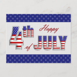 Feliz 4 de julio. Diseño patriótico Postales