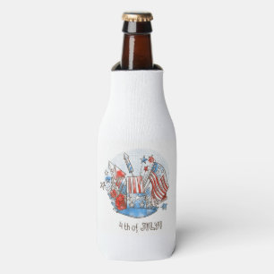 Feliz 4 de julio enfriador de botellas