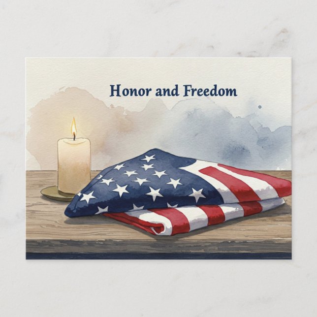 Feliz 4 de julio: Estrellas y franjas postales (Anverso)