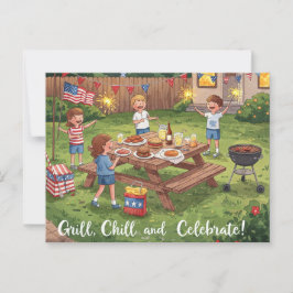 Feliz 4 de julio: Estrellas y franjas postales