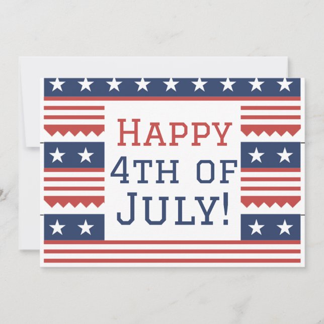 Feliz 4 de julio, fiesta del Día de la Independenc (Anverso)